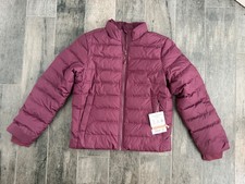 NWT Athleta Girl Cool Days Down Jacket Full Zip Purple Size XL 14