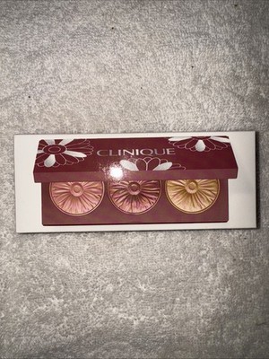 Discontinued Clinique CHEEK POP Blush PALETTE Black PINK HONEY Celebration NIB
