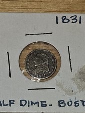1831 capped bust half dime 90% Silver