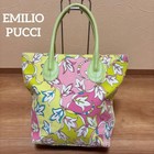 Emilio Pucci Mini Tote Bag Multicolor Snap Button Closure Women's From Japan