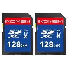 128GB SD Card 2Pack, C10, U3, V30, High Speed up to 90M/S, SDXC UHS-I Memory ...