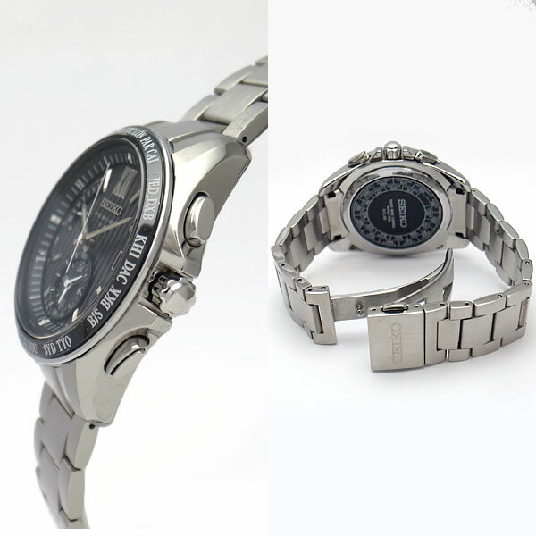 SEIKO Brightz SAGA145 Black Case Size 41mm Wrist Size 18.5cm Used