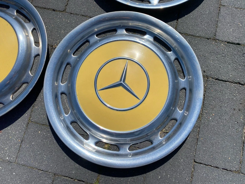 Mercedes W108 W114 W115 W116 W123 R107 Rad Kappe Kappen 14 Zoll Gelb Code 624 - Bild 2 von 4