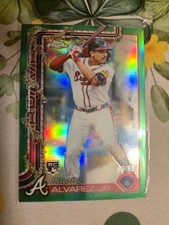 2025 Topps Holiday Chrome Nacho Alvarez Jr. #HC183 Green Refractor /99 (RC)