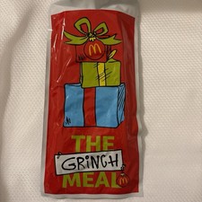 MCDONALDS 2025 The Grinch Meal Single Pair Christmas Socks RED Color SEALED