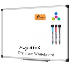 XBoard DoubleSided Magnetic Dry Erase Whiteboard 24x18 with Marker Tray