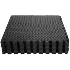 12Tiles 1/2" Puzzle Exercise Floor Mats Pads EVA Foam Interlocking Tiles 25"x25"