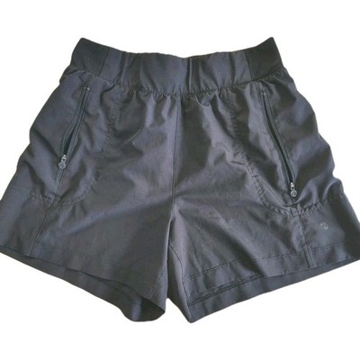 Layer 8 Running Shorts Womens Small Black Zipper Pockets Workout Athleticwear 