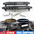 LED DRL Daytime Running Lights Turn Signal Light 3 Color For Audi Q7 2007 - 2009