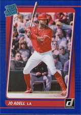 2021 Donruss Holo Blue #33 Jo Adell RC Los Angeles Angels