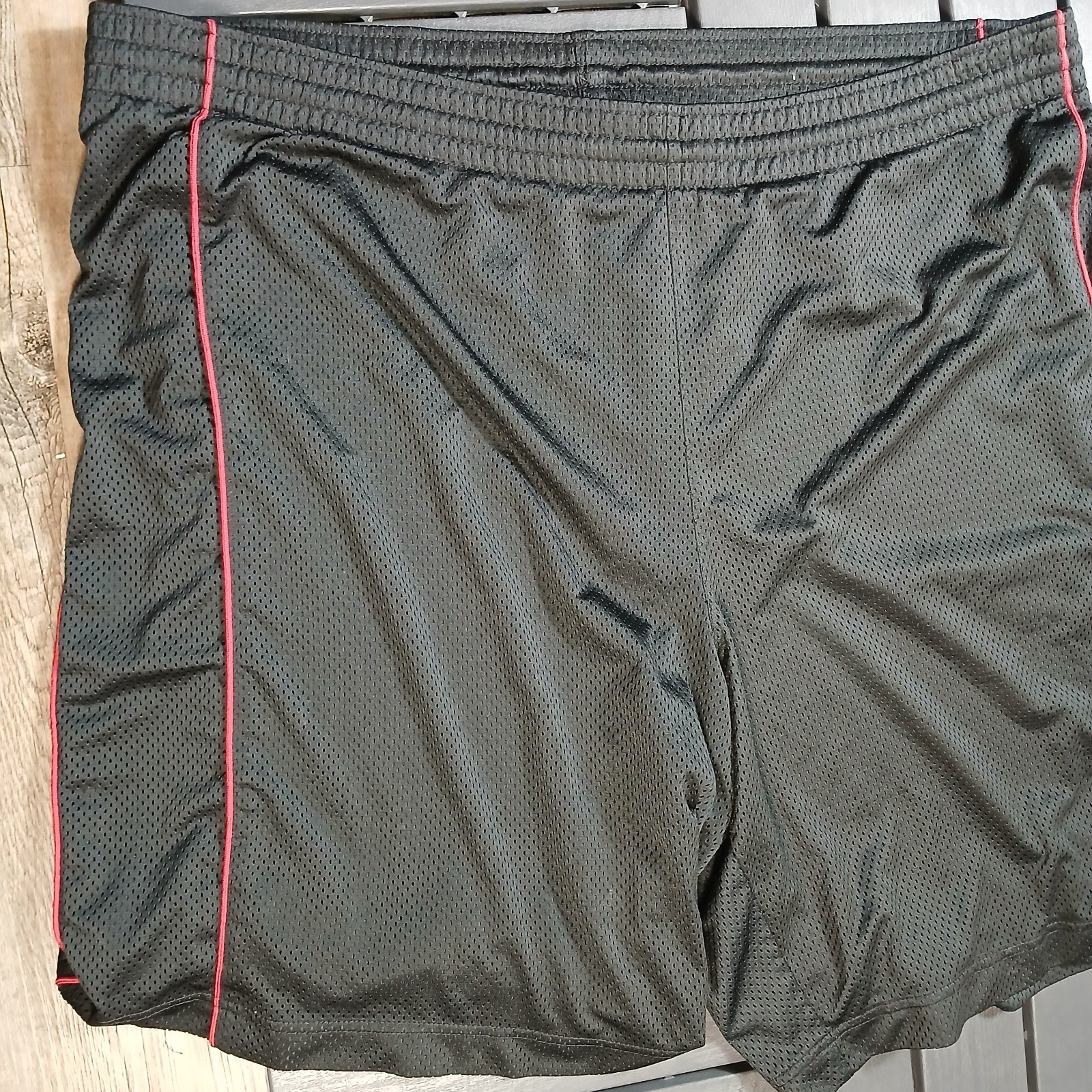 Nike Men’s Basketball Shorts Black Red Size 2XL Elastic Pull String SA28 thumbnail 3