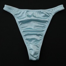 Victoria's Secret VINTAGE Second Skin Satin Thong Panty M MEDIUM