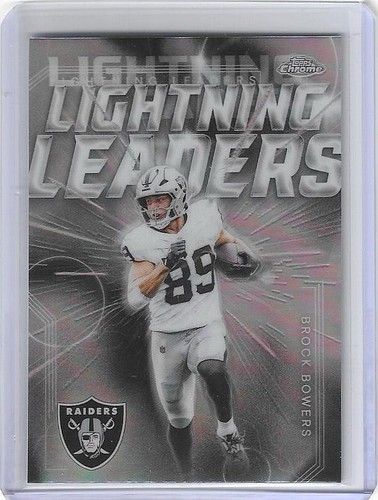 2025 Topps Chrome Lightning Leaders Brock Bowers Las Vegas Raiders #LL-16
