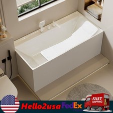 Bathtub Mat with Pillow Home Moisture-proof White Bath Tub Cushion PVC Foaming