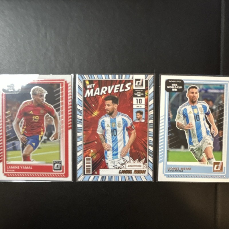 Panini 2024 Donruss Optic FIFA World Cup Lot 3 Messi #10/#154, Yamal #10