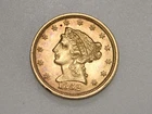 1852 $2.50 LIBERTY HEAD QUARTER EAGLE GOLD COIN