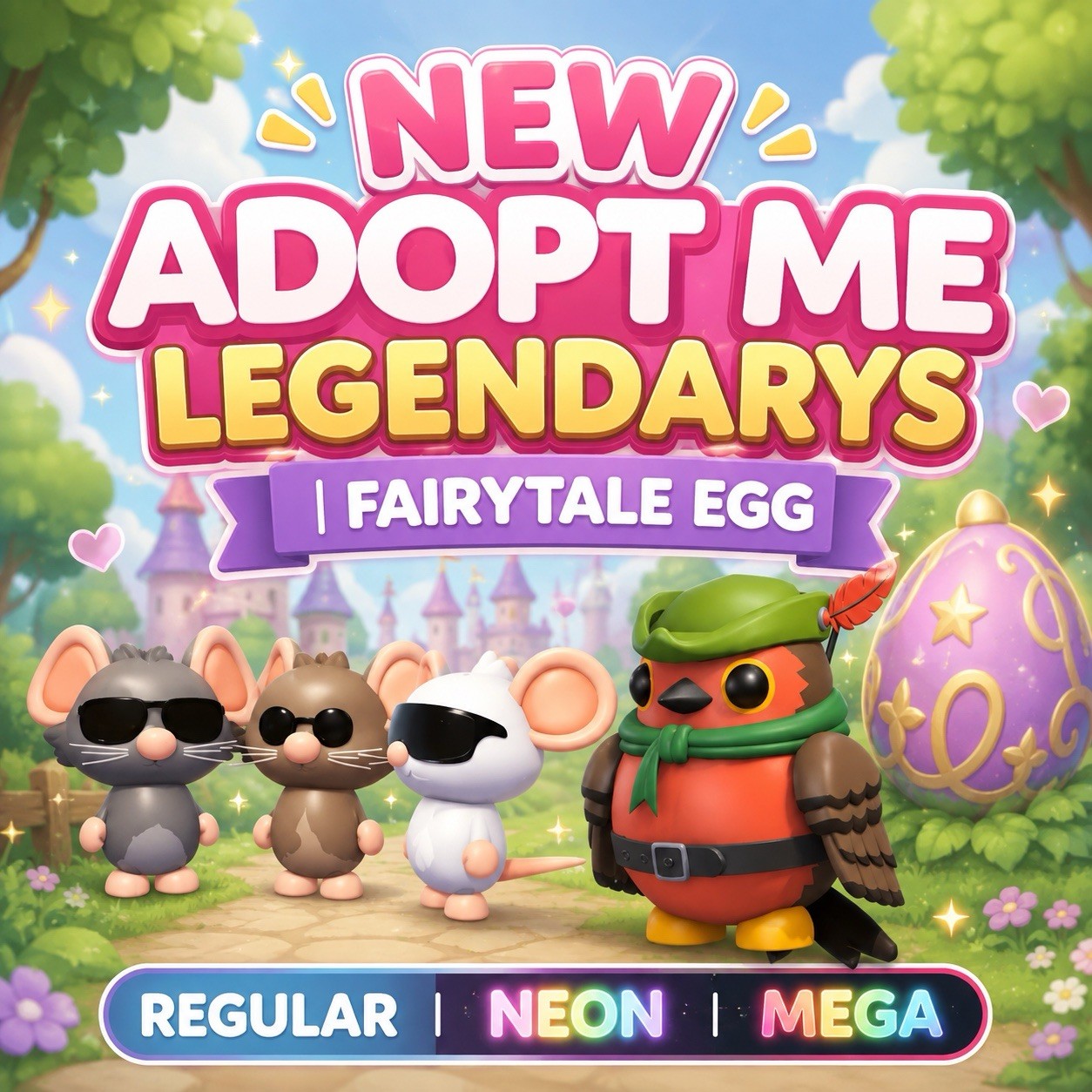 ADOPT RIGHT NOW | New fairytale Legendarys! | Huntsman Robin | Three Blind Mice