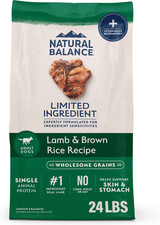 Natural Balance Limited Ingredient Lamb Brown Rice Dry Dog Food, 24-lb bag