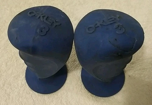 Vintage 1980's Oakley 3 Grips Old School BMX Blue (Busted Thru Right Side)