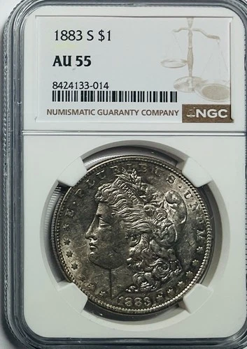 1883-S Morgan Dollar - NGC AU55 - Scarce Date