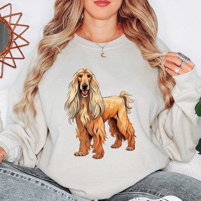 Afghan Hound Hunderasse Tiere Damen Sweatshirt Haustierliebhaber Pullover