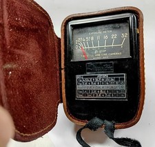 Vintage Weston Model 853 Light Exposure Meter w Leather Case for Photography