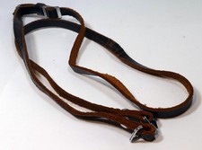 Genuine Leather Shoulder Camera Strap 1cm wide w/ triangle D-rings at the end
