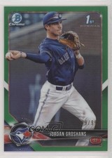2018 Bowman Draft Chrome Green Refractor 89/99 Jordan Groshans #BDC-56 vu6