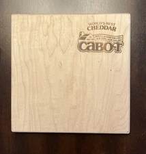 Cabot Cheddar Solid Wood Cheese Cutting Board 7” x 7” x .75”