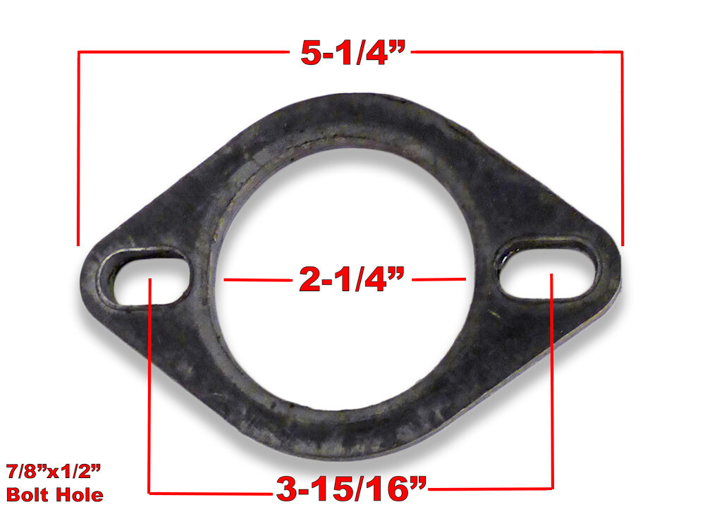 2x Malian Exhausts 2.25 Inch (56mm) Universal Exhaust Gaskets – 2 Hole / Fire Ring, UK Made