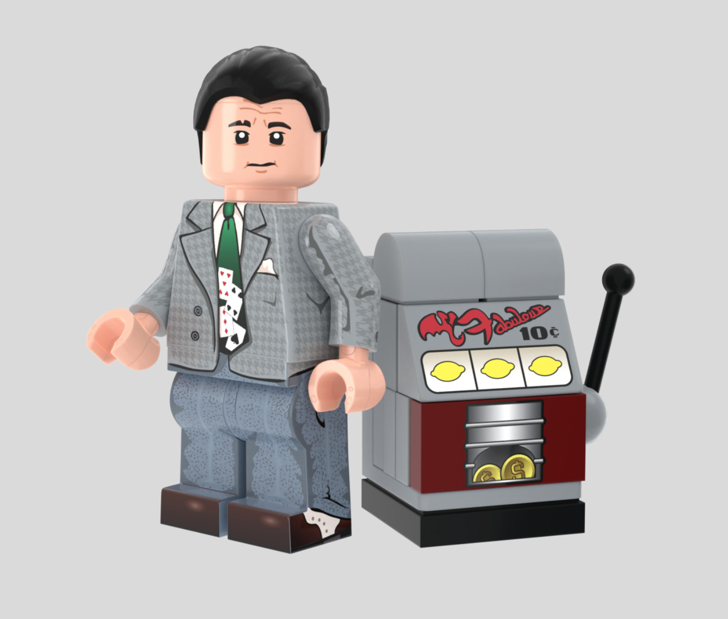 Минифигурка Багси Сигела с игровым автоматом Brickmania совершенно новая минифигурка 15090₽