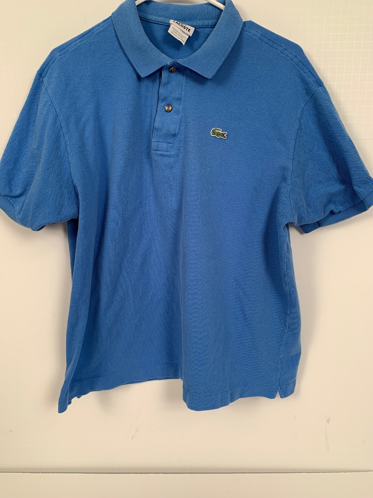 Lacoste Mens light blue polo Shirt Classic Fit Size 7… Gem