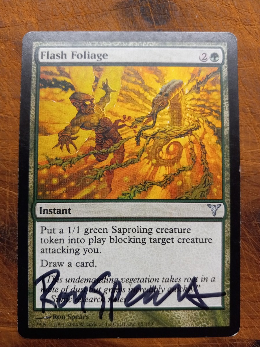 FLASH FOLIAGE - ARTIST SIGNED - RON SPEARS - DISSENTION - MTG | eBay