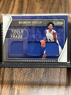 BRANDON INGRAM 2022-23 CHRONICLES DRAFT TOOLS OF TRADE DUKE TRIPLE JRSEY PATCH!!