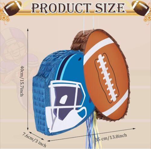 Football Pinata Party Game Party Decoration Large Size 15.7" X 13.8" Sports New - Picture 2 of 7
