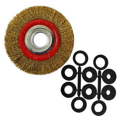 Steel Wire Wheel 150mm with Brush Adapters 6" and 8" Bench ...