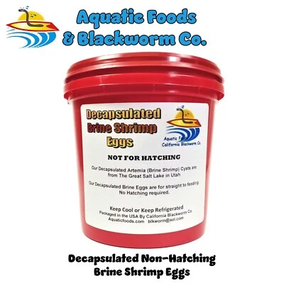AQUATIC FOODS INC. Decapsulated Brine Shrimp Eggs (Non Hatching) for Corals, Fry, Babies and more.
