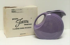 FIESTA LILAC REDUCED LTD LARGE DISK PITCHER New Original Stock Factory Box