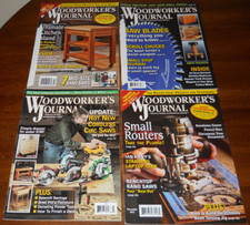Woodworker's Journal - lot of 4 issues - 2012 - 2013 Creative Furniture Crafts