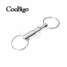2X Quick Release Key Holder Detachable Swivel Double Split Key Ring Backpack Kit
