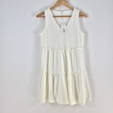 NEW Only womens dress size XS fit flare white sleeveless Vneck 097602