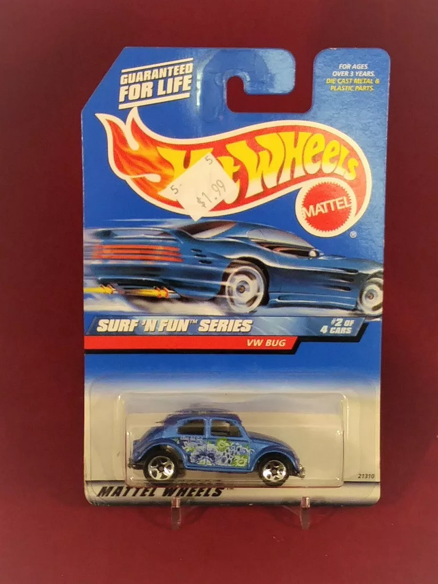 1998 Hot Wheels Surf 'N Fun Series 2/4 VW Bug Blue Volkswagen Beetle #962  NOC