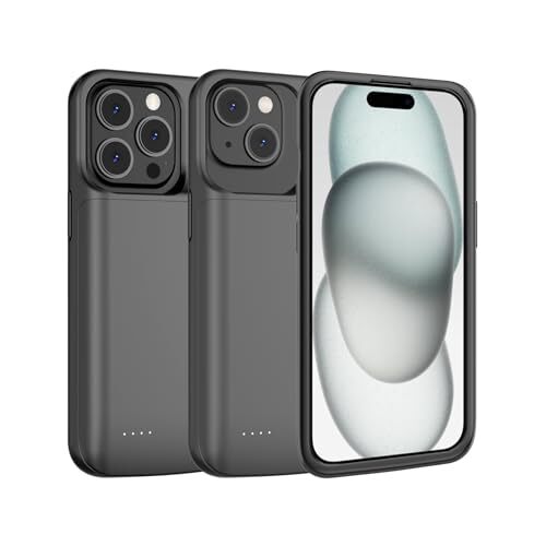 JCK Cover Batteria per iPhone 15/15 Pro 7000mAh Caricabatterie Ricaricabile B...