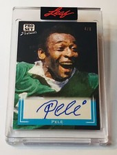 2022 Pro Set Sports Auto Portraits Platinum Blue Pele Brazil 4/6