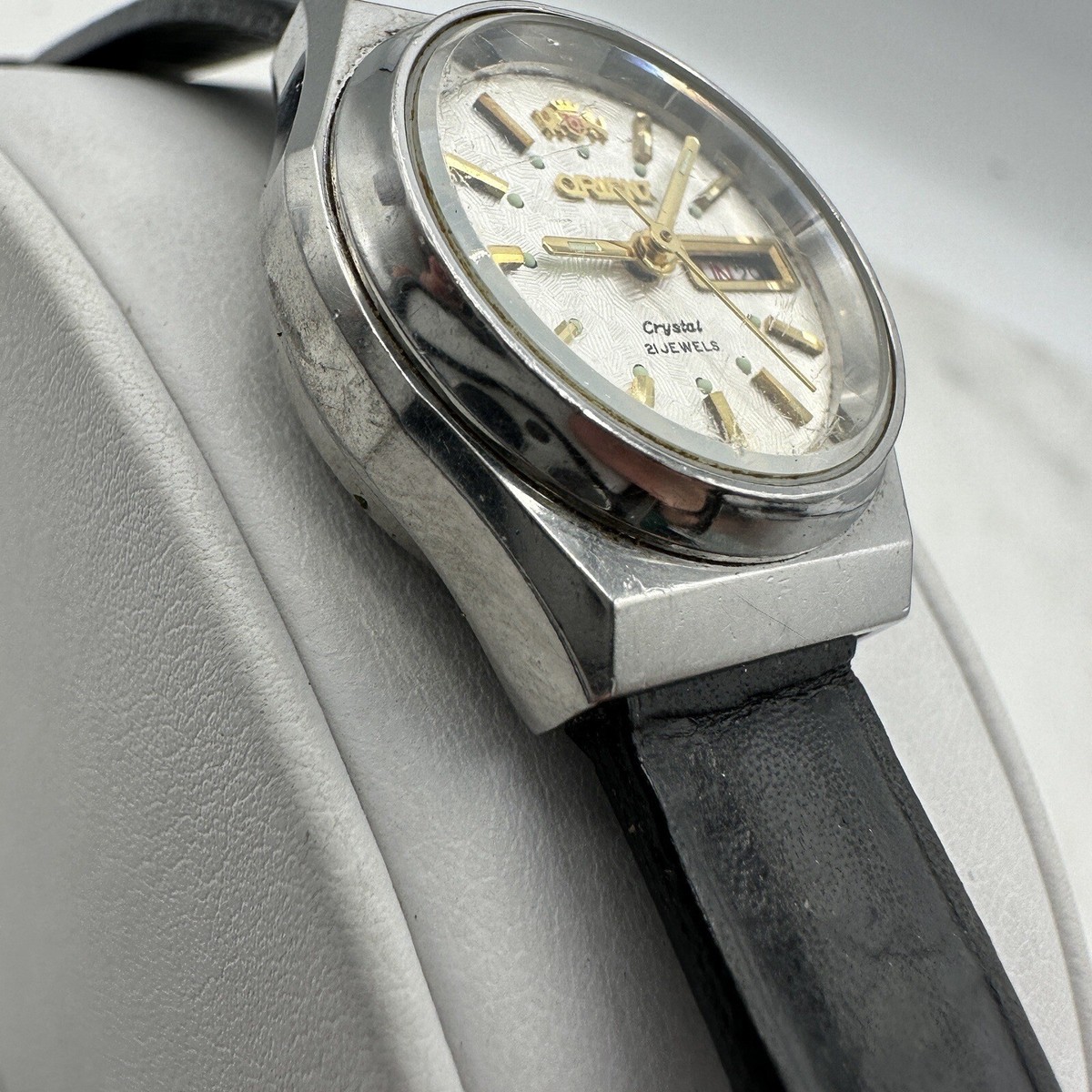 Vintage Women's Automatic Orient Crystal 17 Jewel Day Date