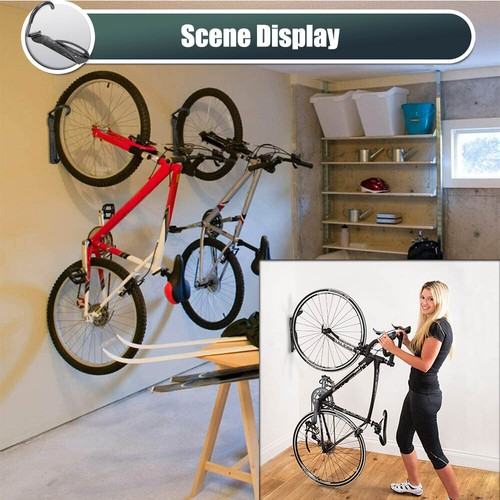 Bike Wall Mount Rack Vertical Bicycle Hanger Hook Storage for Indoor Garage Shed - Picture 7 of 14