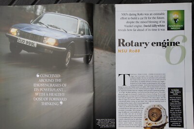 CC 1997 extracted mag article: NSU Ro8o Rotary engine, driving experience