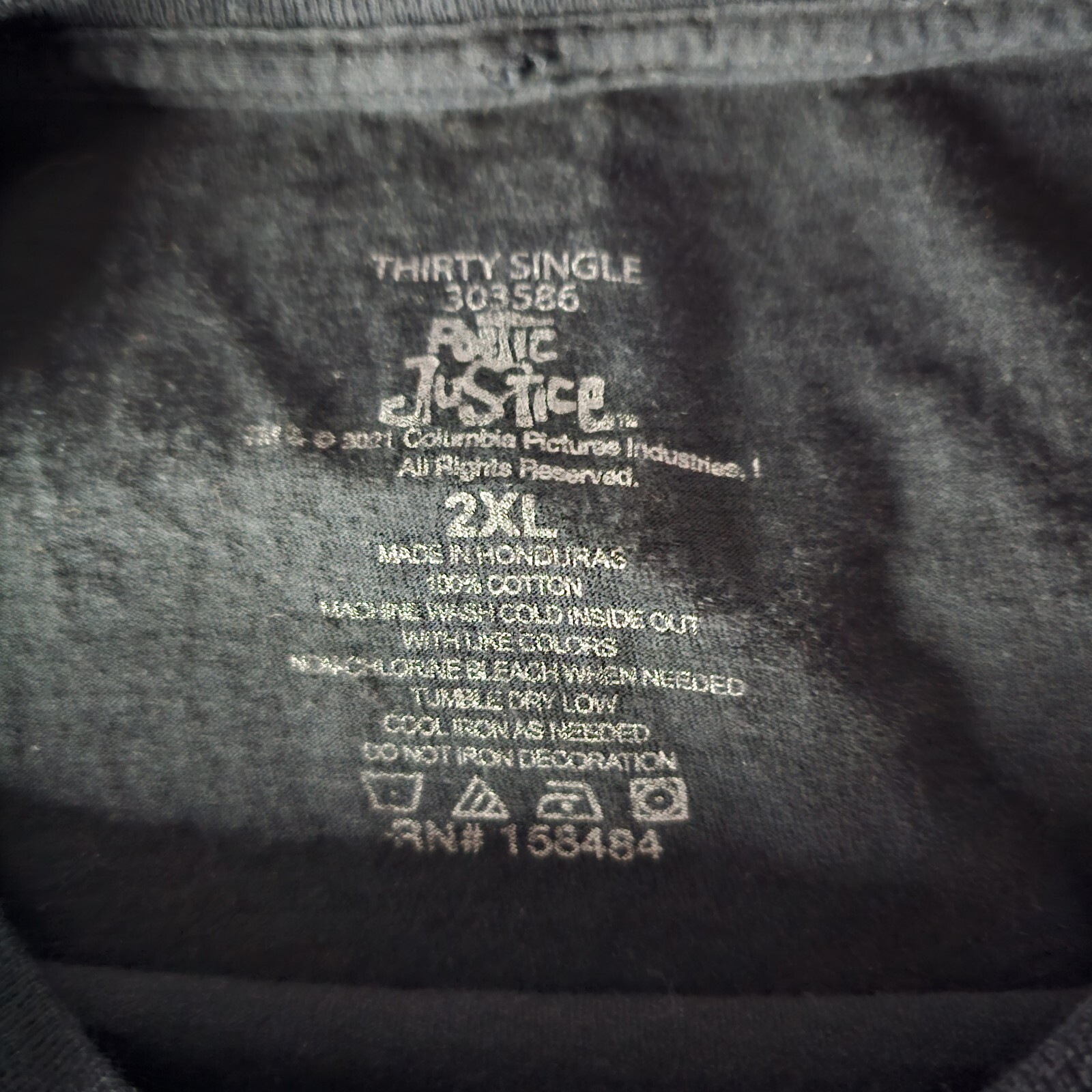 FILA 2 T shirt uomo Tupac Shakur XXL nera stampa grafica braccio della morte giustizia poetica