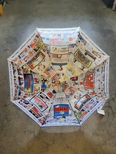 Staten Island Advance Cartoon Umbrella NEW WITH TAG 33" closed