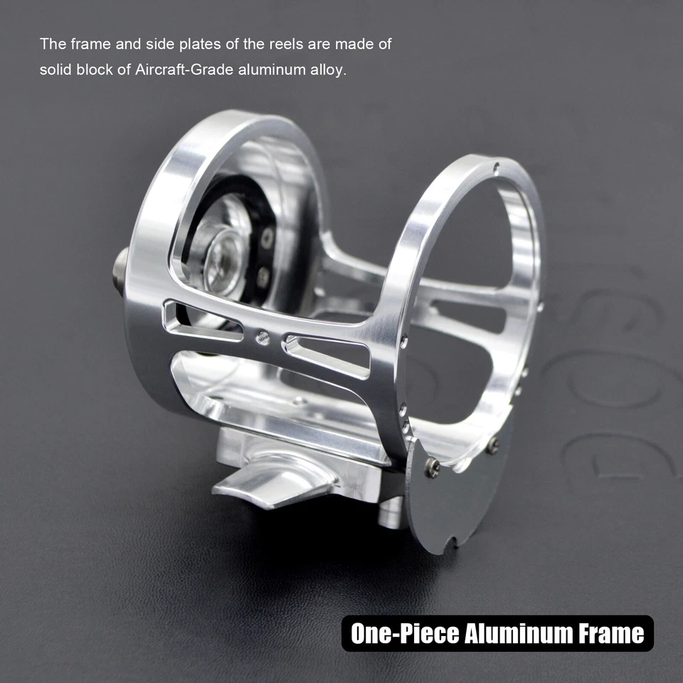 CAMEKOON Conventional Saltwater Lever Drag Surf Fishing Full Metal Trolling Reel - Image 2 of 4